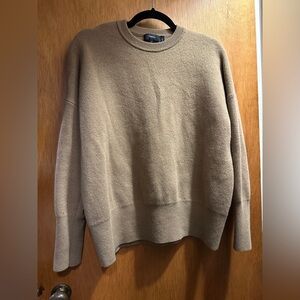 Theory Relaxed Drop Shoulder Wool Cashmere Sweater, size Small